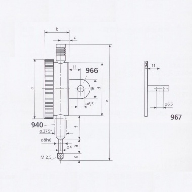 精密小尺寸机械指示表803/805 DIN型 （附件）
