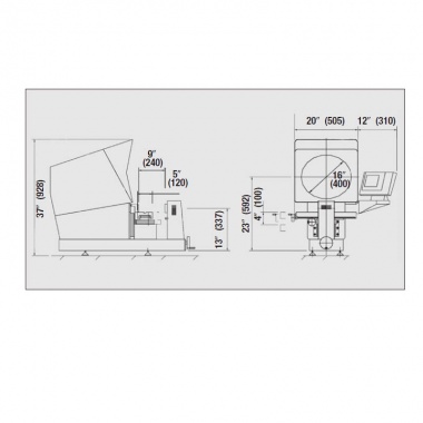卧式桌面型测量投影仪——No. HE400 MkIII