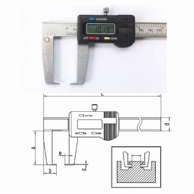 特制外沟槽数显卡尺（非标定制）